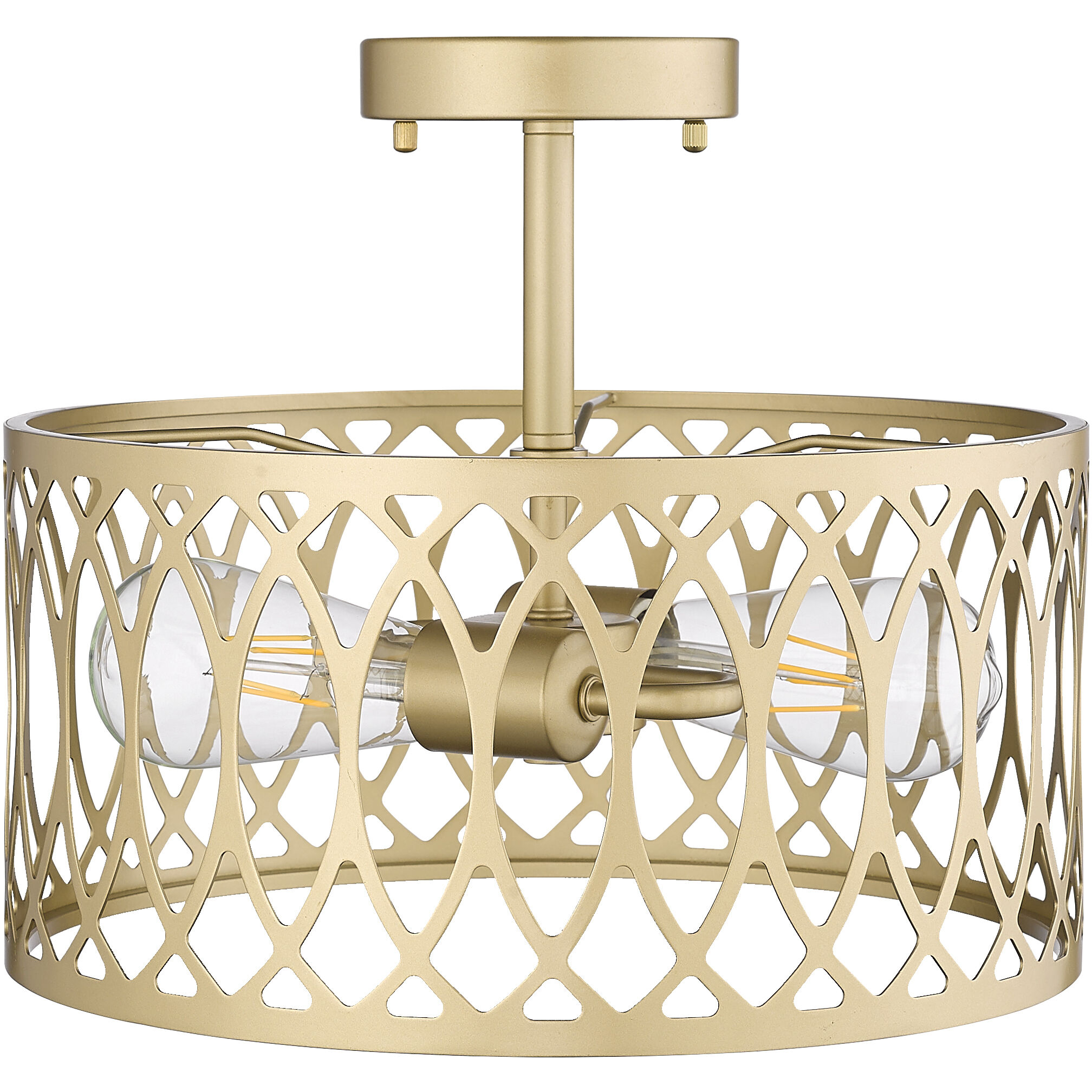Arelyn 1 Light 13 inch Painted Modern Gold Semi-Flush Mount Ceiling Light